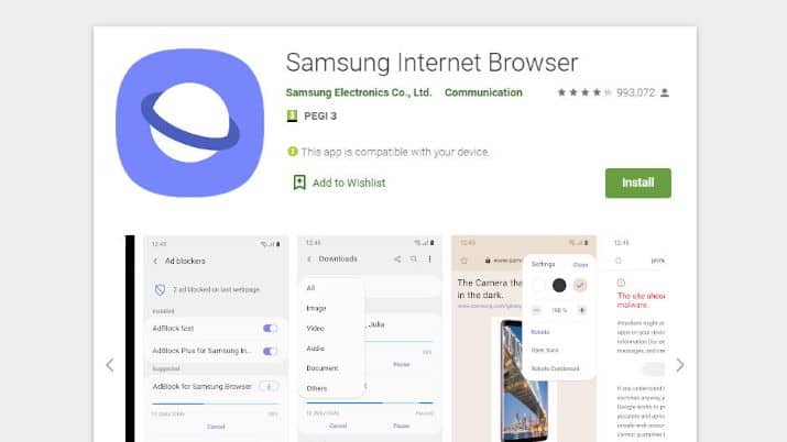  Samsung Internet Browser