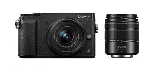 Cámara digital Panasonic LUMIX GX85 4K, paquete de lentes de 12-32 mm y 45-150 mm, kit de cámara sin espejo de 16 megapíxeles, estabilización de imagen dual en el cuerpo de 5 ejes, LCD táctil e inclinable de 3 pulgadas, DMC-GX85WK (negro)